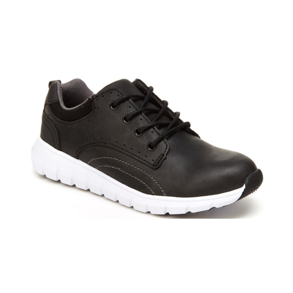 Stride Rite Boys Leather Cru Sneaker - size 10 - Black -New in box